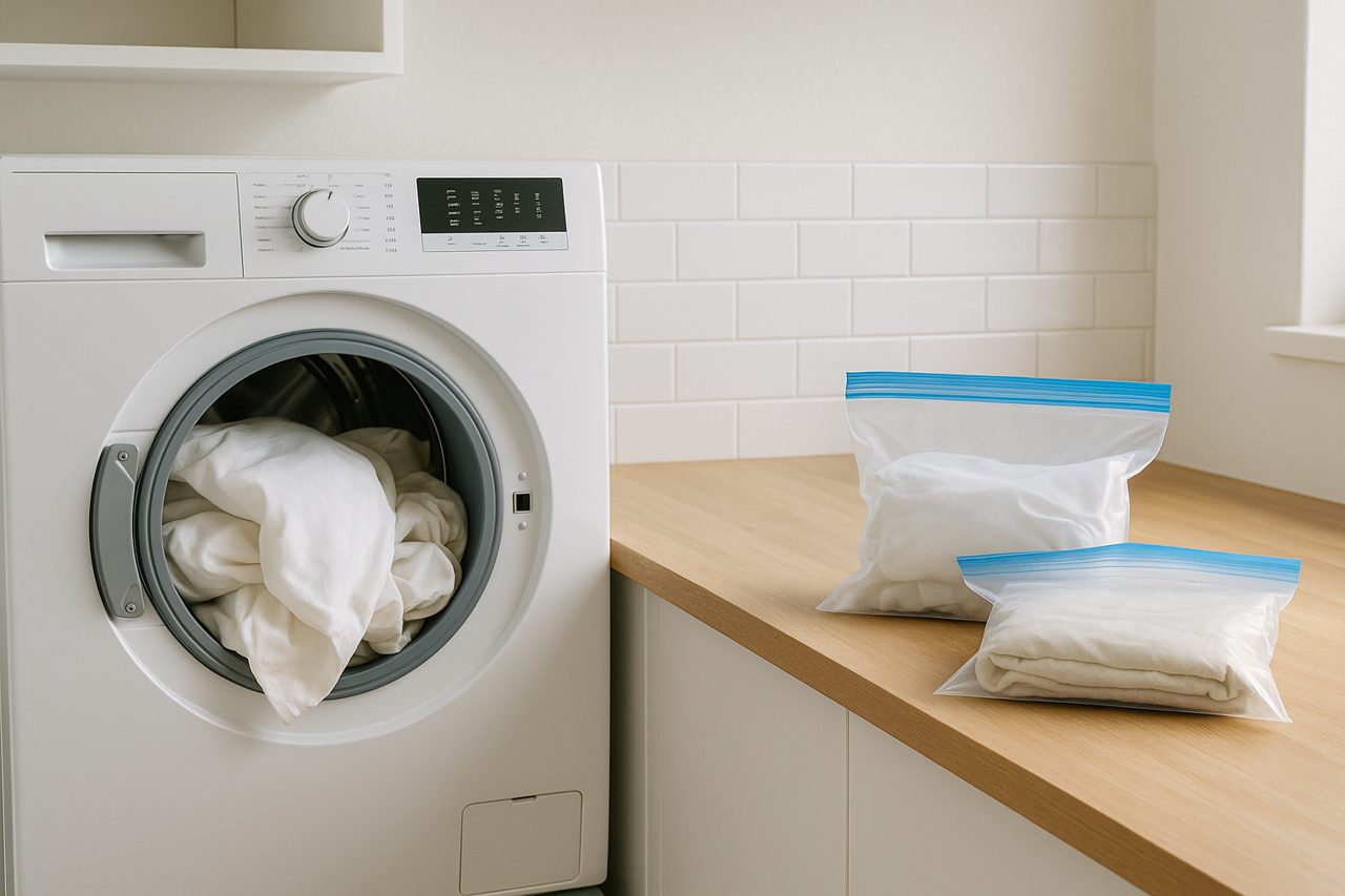 Linge lavé à haute température et sacs de congélation contre les punaises de lit
